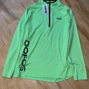 Oofos Green Half Zip Long Sleeve Size XL